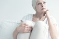 Woman after radiation therapy Royalty Free Stock Photo