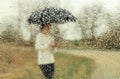 Woman with umbrella Royalty Free Stock Photo