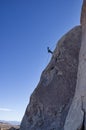 Woman Rappelling In Joshua Tree Royalty Free Stock Photo
