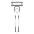 Woman razor icon, outline style