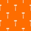 Woman razor pattern vector orange Royalty Free Stock Photo