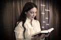 Woman reading a bible Royalty Free Stock Photo