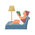 Woman Reading Book Composition Royalty Free Stock Photo