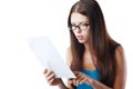 Woman reading document