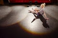 Woman Reading Script On Stage