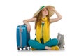 Woman ready for summer holiday Royalty Free Stock Photo