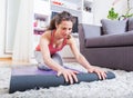 Woman ready for Yoga Exercise