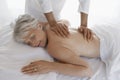 Woman Receiving Back Massage Royalty Free Stock Photo