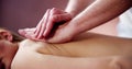 Woman Receiving Back Massage From Therapist Royalty Free Stock Photo