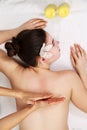 Woman receiving a massage Royalty Free Stock Photo