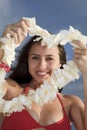 Woman in a red bikini on the beach Royalty Free Stock Photo