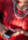 Woman with smartphone