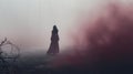 Melancholic Woman: A Tenebrous Journey Through The Maroon Fog