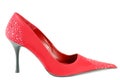 Woman red high heel shoe Royalty Free Stock Photo