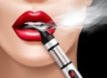 Realistic Vaping Illustration Royalty Free Stock Photo