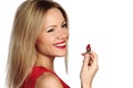 Woman red lipstick Royalty Free Stock Photo