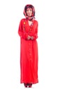 Woman in red scaf Royalty Free Stock Photo