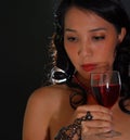 Woman red wine Royalty Free Stock Photo