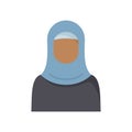 Woman refugee icon flat isolated vector