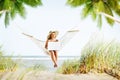 Woman Relaxation Beach Working Enjoyment Concept Royalty Free Stock Photo