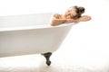 Woman relaxing in the bathtube Royalty Free Stock Photo