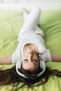 Woman relaxing on the bed