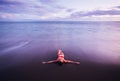 Woman Relaxing on Tropical Beach