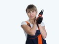 Woman and repair Royalty Free Stock Photo