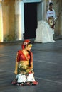 Dancer from the Republic of Serbia perform a gypsy dance at the XXI International Folklore Festival in the ancient Roman theater