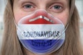 Woman with respirator mask - Coronavirus COVID, MERS, SARS conce