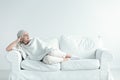 Woman resting after chemo