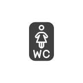 Woman restroom vector icon Royalty Free Stock Photo