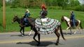 Woman ride\'s a horse in the Mule Day Parade, Columbia, TN
