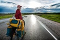 Woman riding the bicycle Royalty Free Stock Photo