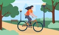 Woman riding bicycle Royalty Free Stock Photo