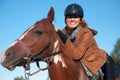 A woman riding a horse Royalty Free Stock Photo