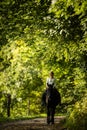 Woman riding a horse. Equestrian sport