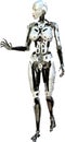 Woman Robot, Cyborg, Machine, Isolated, Mechanical