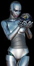 Woman Robot Cyborg Planet Earth