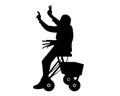 Woman with rollator Royalty Free Stock Photo