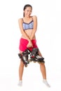 Woman With Rollerblade Royalty Free Stock Photo