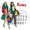 Woman in Rome Royalty Free Stock Photo