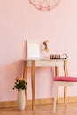 Woman room with dressing table Royalty Free Stock Photo