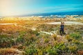 Woman run, beach and fitness outdoor with cardio and training for marathon with young athlete and sports. Female runner Royalty Free Stock Photo