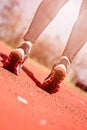 Woman run training outdoors. Royalty Free Stock Photo