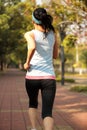 Woman running at park Royalty Free Stock Photo