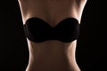 Woman's breasts in bra Royalty Free Stock Photo