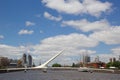 Woman`s Bridge by Santiago Calatrava in Puerto Madero in Buenos Aires, Argentina Royalty Free Stock Photo