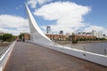 Woman`s Bridge by Santiago Calatrava in Puerto Madero in Buenos Aires, Argentina Royalty Free Stock Photo