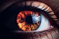 A woman& x27;s brown eye. AI Generated Royalty Free Stock Photo
